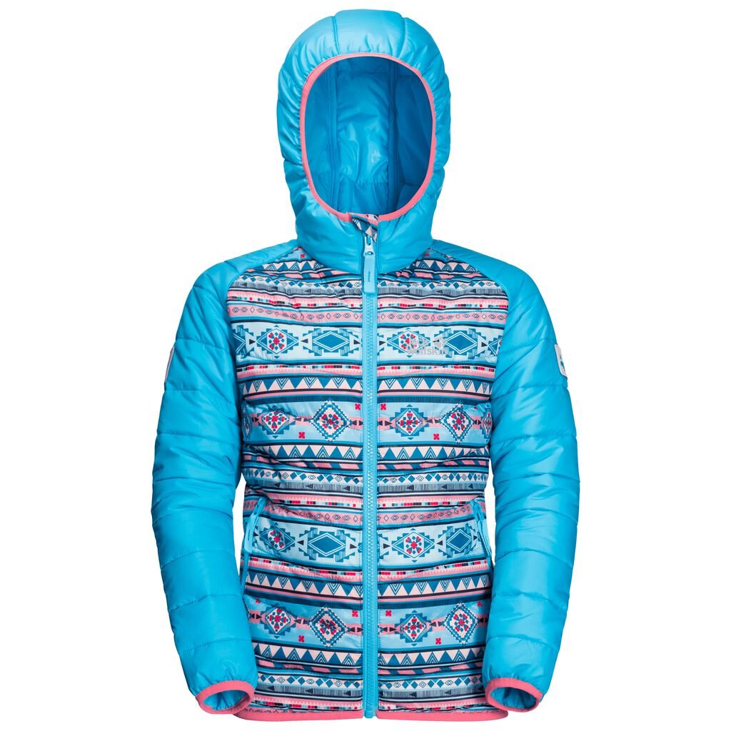 Jack Wolfskin ZENON PRINT μπουφαν χειμερινα παιδικά τυρκουάζ/μπλε | GR2090127